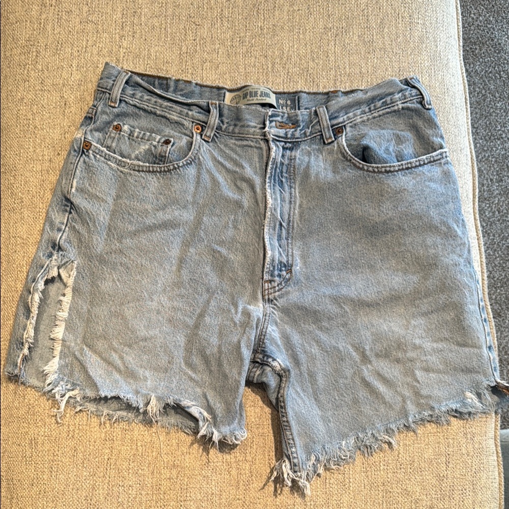 GAP Women's Blue Jean Shorts cut from full length men jeans